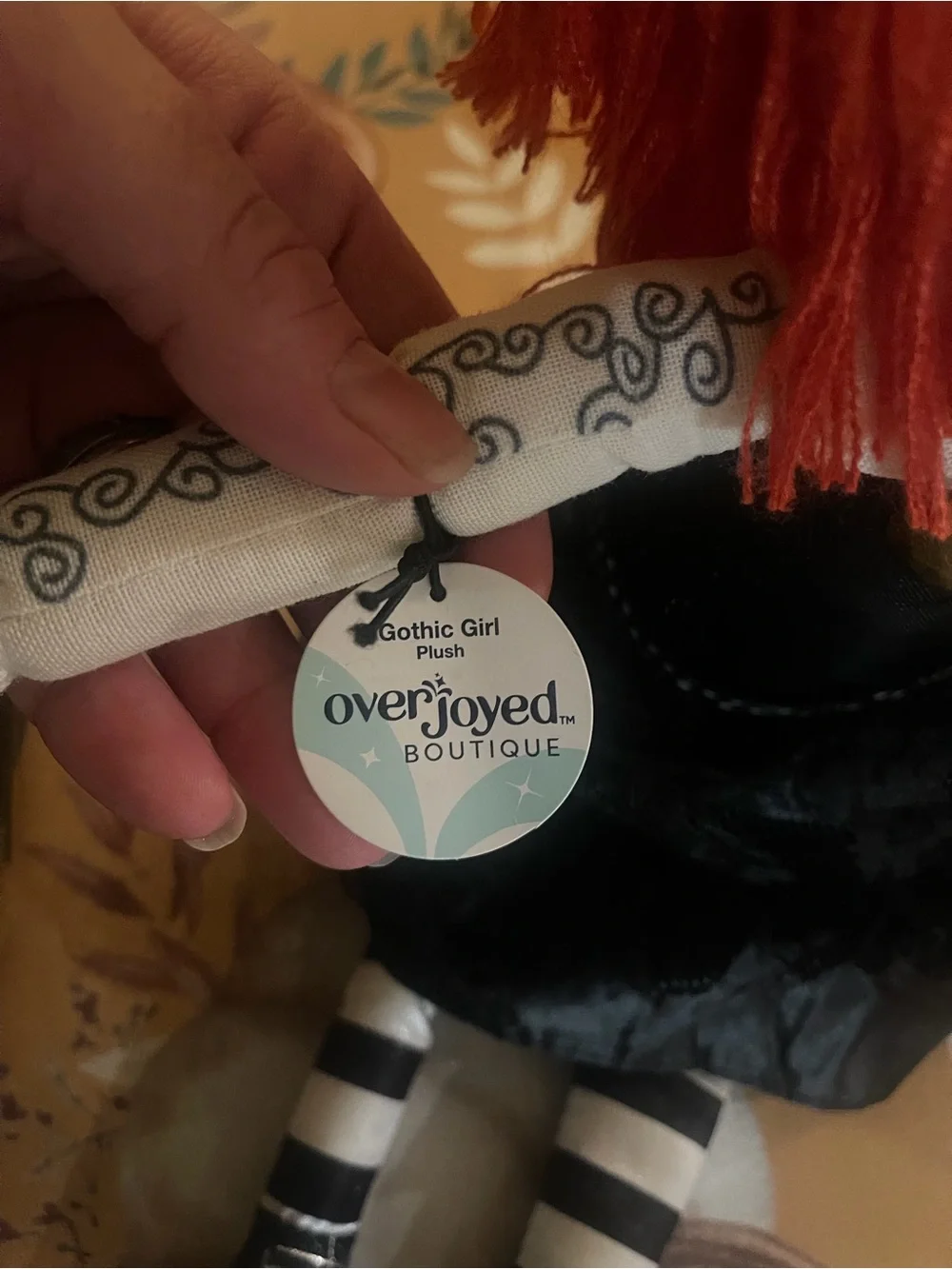 Overjoyed Boutique Gothic girl plush doll
